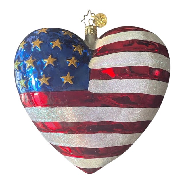 2001 Christopher Radko American Brave Heart Ornament Original Box For Sale