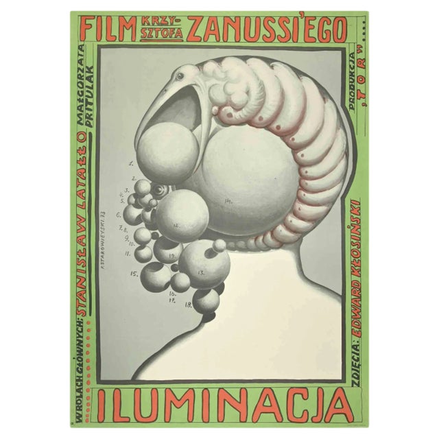 Vintage Iluminacia Zanussi Ego Poster Offset, 1973 For Sale