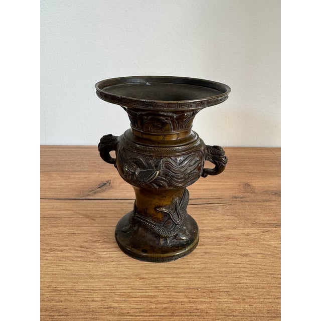 Metal Antique Chinese Bronze Objects, Set of 3 For Sale - Image 7 of 11