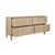 Contemporary Matthew Izzo Home Angus Cerused Oak Four Drawer Fluted Detail Chest of Drawer With Brass Knobs For Sale - Image 3 of 11