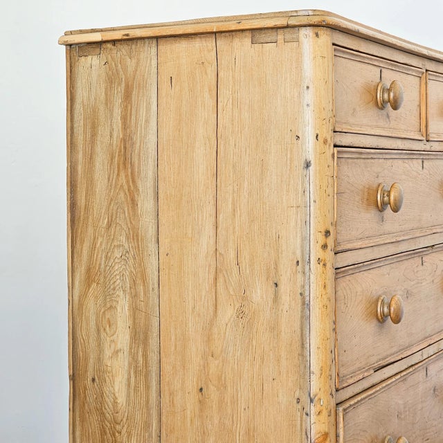 Stately Antique English Pine Chest of Drawers (Dresser) - Circa 1870 For Sale - Image 4 of 17