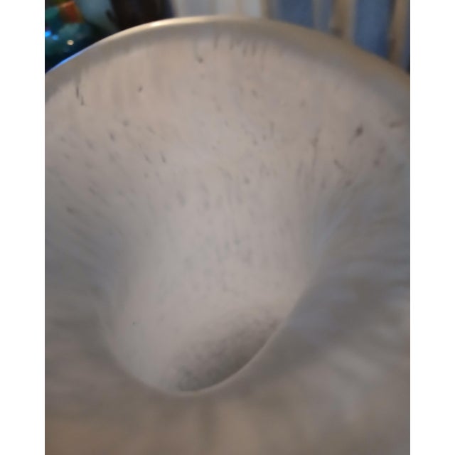 1970s ​1970s Found F-017 | "The Ethereal Plinth" | 165 Lb Monumental Satin-Glass Sculpture ​Presented by Methinks Art Studio and Dwelling For Sale - Image 5 of 12