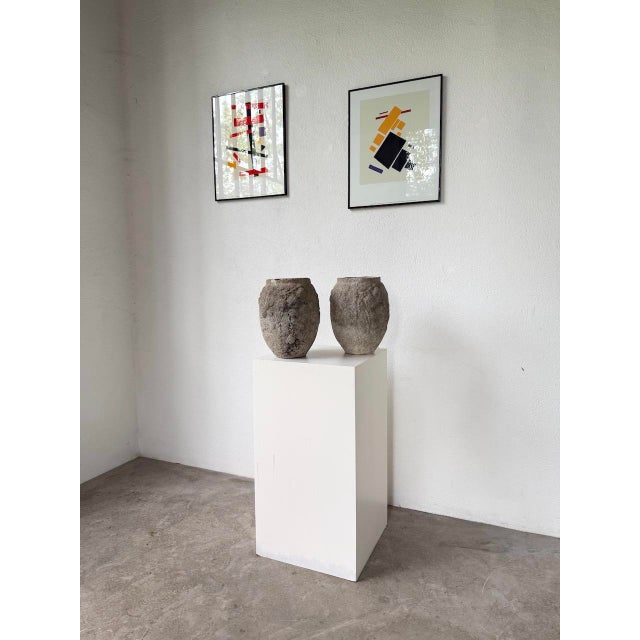 Cement Planter Pots, 1890s, Set of 2 For Sale - Image 3 of 18