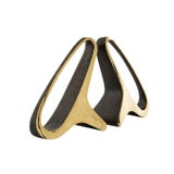 Mid-Century Modern Carl Auböck Model #3848 Brass Bookends - a Pair For Sale