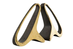Mid-Century Modern Carl Auböck Model #3848 Brass Bookends - a Pair
