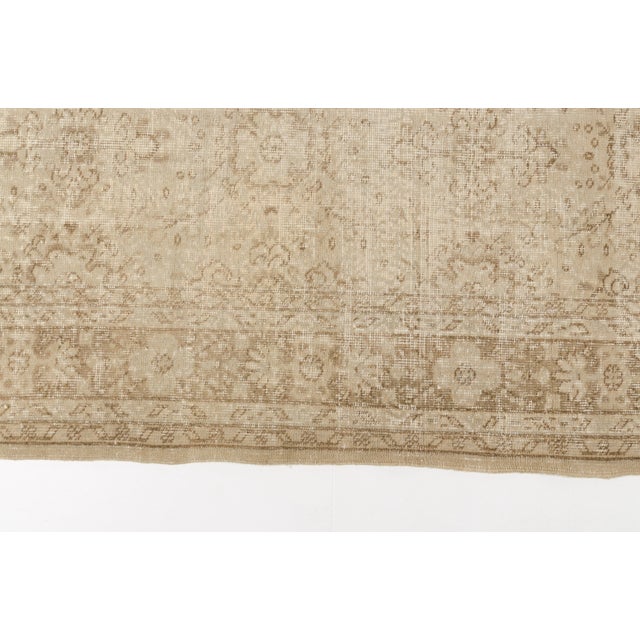 Turkish Beige Vintage Anatolian Wool Carpet For Sale - Image 3 of 10