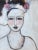 Chic French Woman Portrait Painting by Ruth Arenz Including the Antiqued Gold Wood Frame For Sale - Image 4 of 8