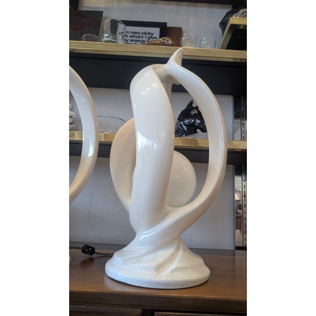 Helix Lamps - Modern -Vintage Large 22" Retro Ceramic- Minimalist For Sale - Image 11 of 11