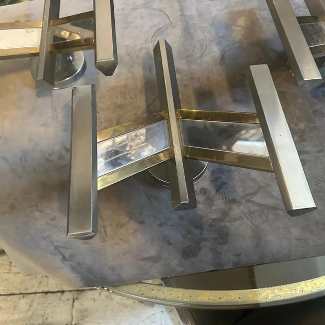 1960s 1960s Mid-Century Modern Brass and Steel Italian Wall Sconce by Gaetano Sciolari For Sale - Image 5 of 16
