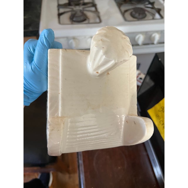 Metlox Vintage White Hand Painted Rocking Horse Cookie Jar W/Red Harness For Sale In New York - Image 6 of 9