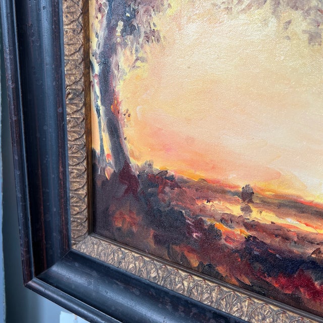 Late 20th Century Landscape Oil Painting on Canvas, Framed For Sale - Image 10 of 12