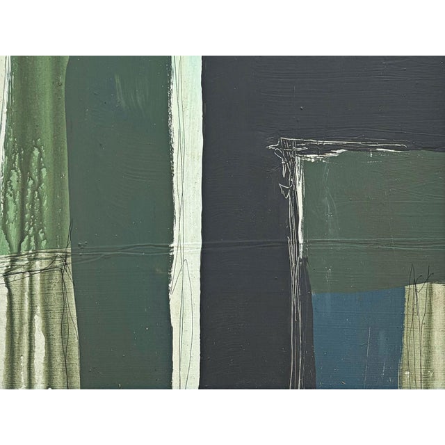 2020s “Natures Harmony" Abstract Art in Antique Frame, Transitional Living Room Art by JTS For Sale - Image 5 of 10