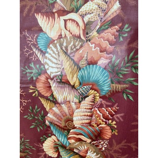 Ramm "Shell Stripe" Glazed Cotton Chintz Fabric Made in England - 18 yards For Sale