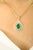 Not Yet Made - Made To Order Triple Halo Pear Cut Emerald Pendant in 18k Solid Gold For Sale - Image 5 of 10