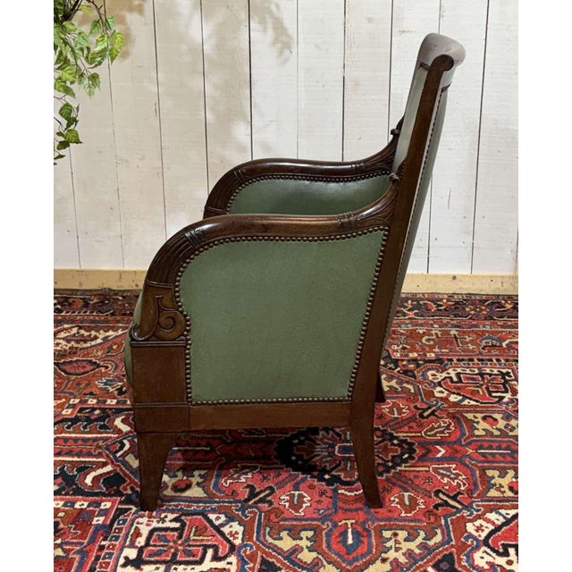 Empire-Style Mahogany Chair in Carved Mahogany, 1800s For Sale - Image 16 of 18