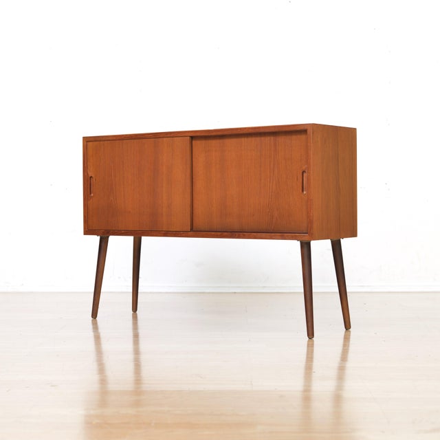1960s Mid Century Danish Teak Sideboard Cabinet For Sale - Image 5 of 10