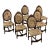 Set of Six 19th Century French Louis XVI Carved Dining Chairs With Original Needlepoint For Sale
