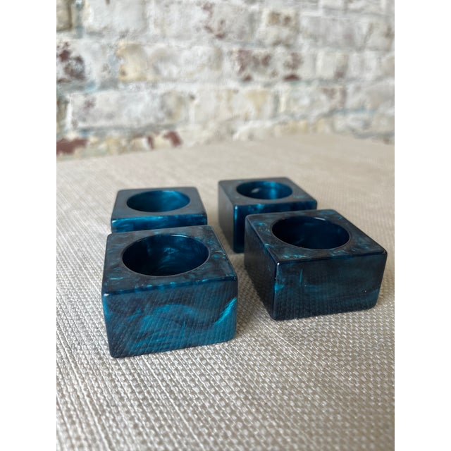 Vintage Lucite Napkin Rings – Set of 4 For Sale - Image 4 of 7