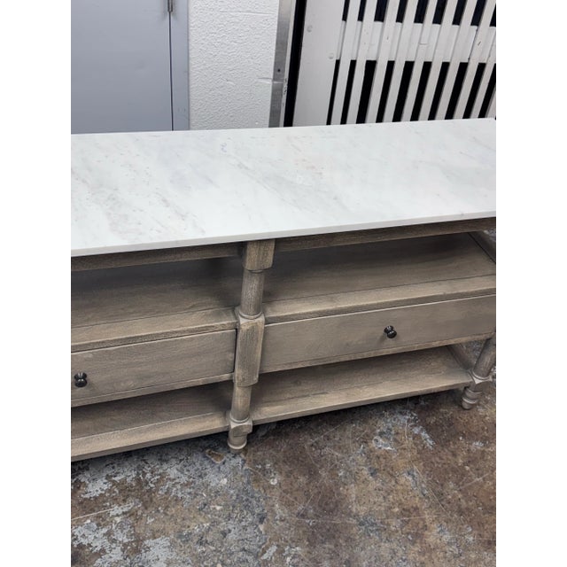 Williams-Sonoma for Pottery Barn Alexandra Marble Console Table For Sale In San Francisco - Image 6 of 12