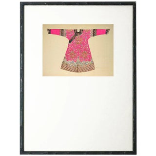 Bright Pink Robe in Bamboo Frame 13x17 For Sale