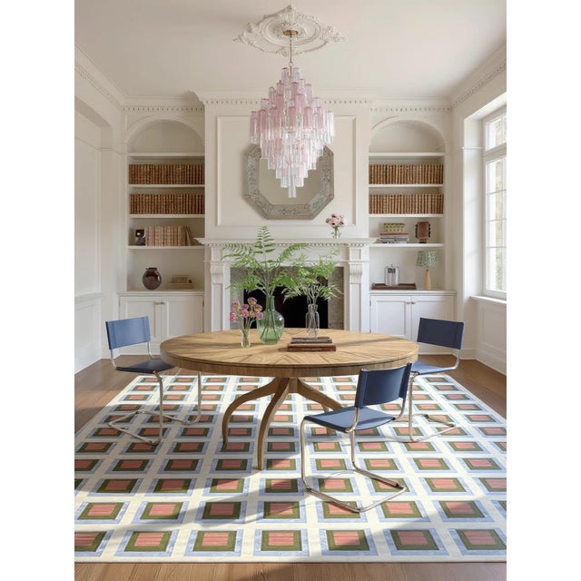 Textile Color Study Handwoven Wool Flatweave 4' x 6' Rug - Palm Springs For Sale - Image 7 of 7