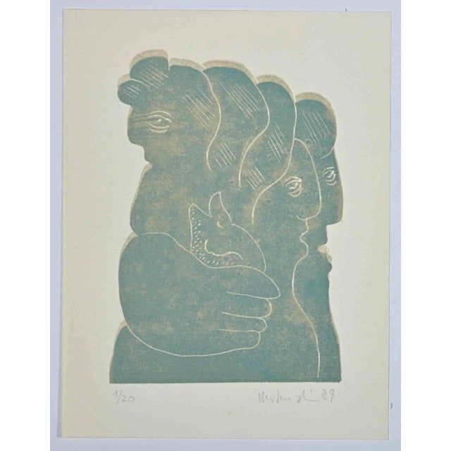 Hartenstein is an Original Linocut realized by Axel Hartenstein in the mid-20th Century. Hand-signed. Numbered. Edition...