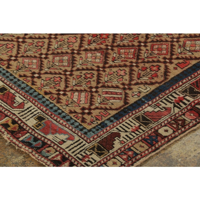 Antique Kuba Rug With Colorful Diamond Lattice & Tribal Motifs - Rug & Kilim For Sale In New York - Image 6 of 7