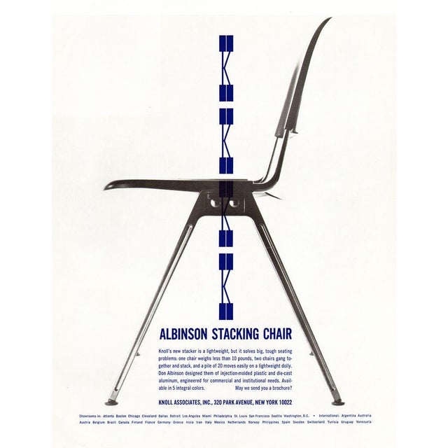 Model 1601 Stackable Chairs by Don Albinson for Knoll, 1960s, Set of 4 For Sale - Image 10 of 14