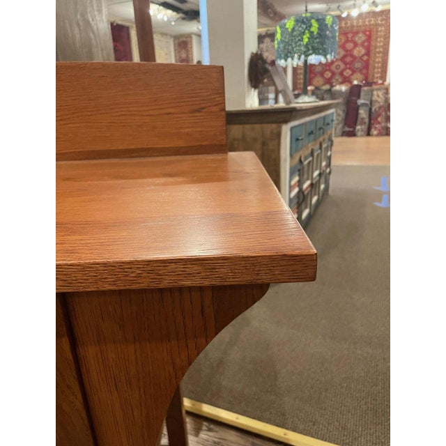 Mission 2 Drawer and Open Shelves Sideboard / Console Table - Walnut For Sale In Chicago - Image 6 of 13