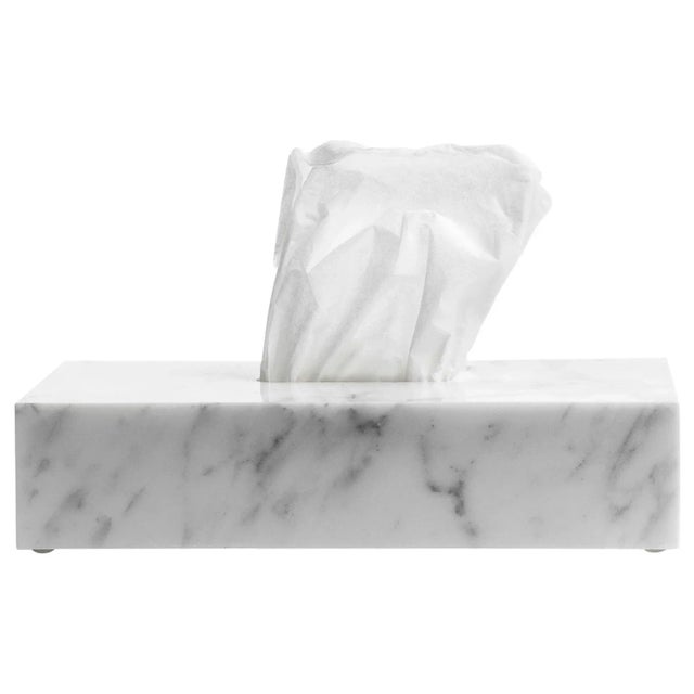 Tissue Box Cover in Marble For Sale - Image 6 of 6