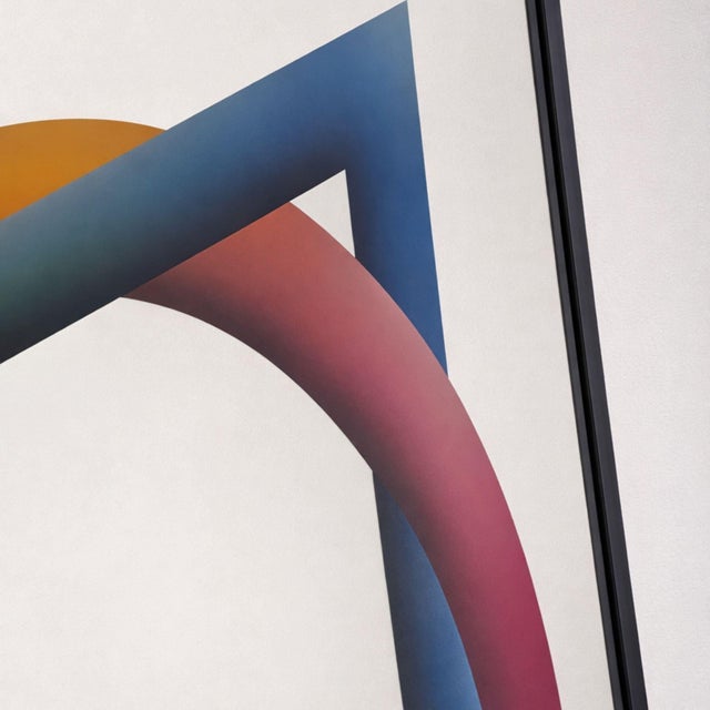 Italian Rare Geometric Mirror by Rogelio Polesello for Morphos Acerbis, Italy, 1970s For Sale - Image 3 of 8