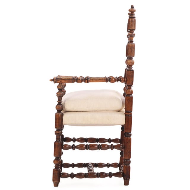 French Arts & Crafts Turned Armchair, 19th C. For Sale - Image 4 of 9
