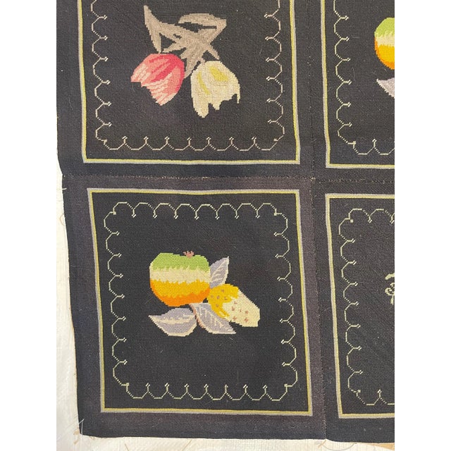 Traditional Antique Needlework Floral Design For Sale - Image 3 of 9