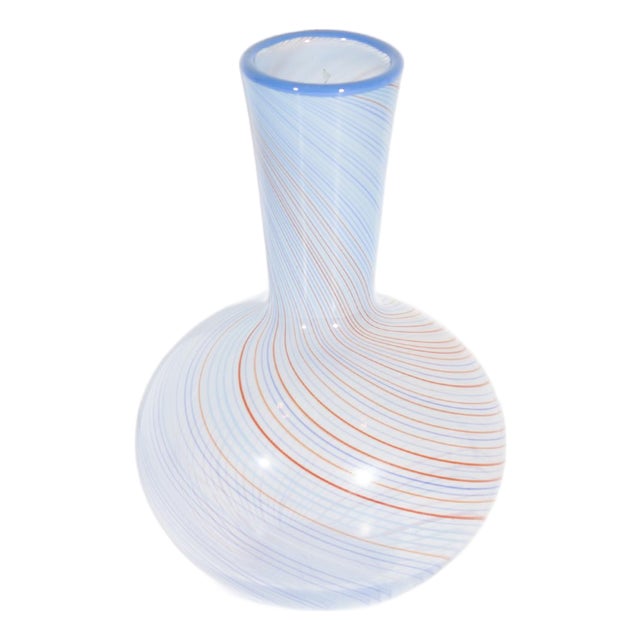 Dansk Glass Swirl Vase For Sale