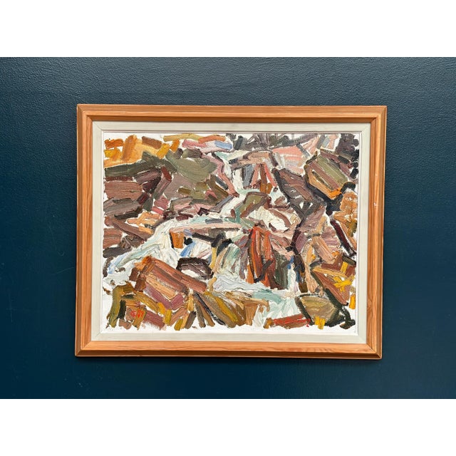 Olle Blomberg, Waterfall, 1972, Oil on Canvas, Framed For Sale - Image 14 of 18
