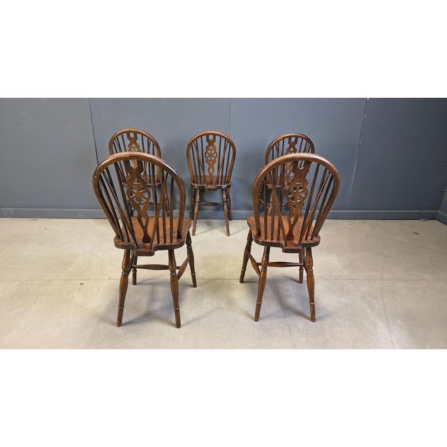 Vintage Dining Chairs from Ercol, 1950s, Set of 5 For Sale - Image 6 of 11