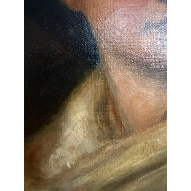 1900 - 1909 Beatrice Adams (British, 1876-1958) Antique Oil Painting, Portrait of a Lady For Sale - Image 5 of 9