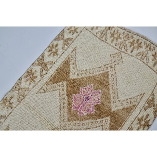 Textile Vintage Anatolian Runner, Hand-Woven Wool With Traditional Geometric Motifs For Sale - Image 7 of 10
