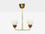 1960s Swedish Modern, Pendant Light, Teak, Opal Glass, Brass For Sale - Image 4 of 9