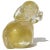 Mid 20th Century Seguso Murano Signed Vintage Clear Gold Flecks Italian Art Glass Puppy Dog Figurine Sculpture For Sale - Image 5 of 8
