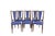 Set of six French dining chairs circa 1960 An elegant set of six Art Deco-style dining chairs, crafted from solid teak....