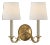 Channing Double Sconce in Hand-Rubbed Antique Brass with Linen Shades Designer: Thomas O'Brien Finish: Hand-Rubbed Antique...