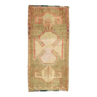 Vintage Turkish Mini Rug For Sale