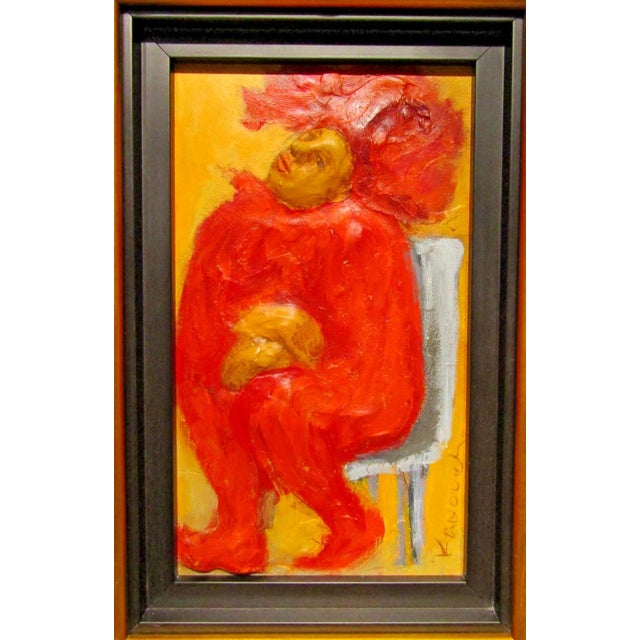 This painting, titled Support, is on a wooden panel by artist Mark Kanovich, created in 2012. It features an abstract...