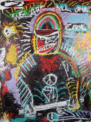 Sax Berlin We All One, Be Cool. Contemporary Street Art 2020