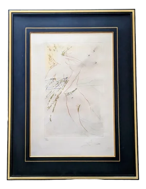 Salvador Dali, Thou Art All Faire My Love, Song of Songs, 1971, Hand-Signed Etching with Gold