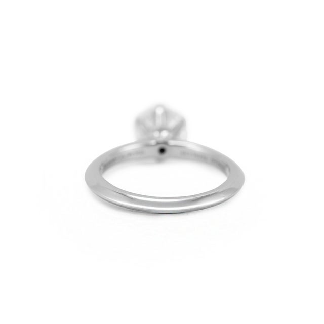 Tiffany & Co. The Tiffany Setting Platinum Gia 1.24ct Diamond Engagement Ring, Size 4.5 For Sale In Houston - Image 6 of 11