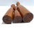 1990s Signed MCM Danish Teak Tulip Candle Holders – Set of 3 For Sale - Image 5 of 7
