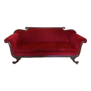 Vintage Duncan Phyfe Style Sofa For Sale