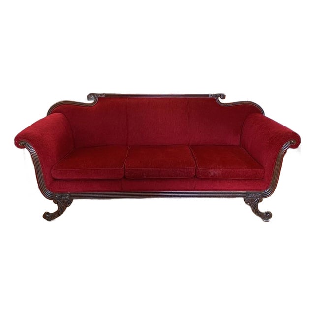 Vintage Duncan Phyfe Style Sofa For Sale